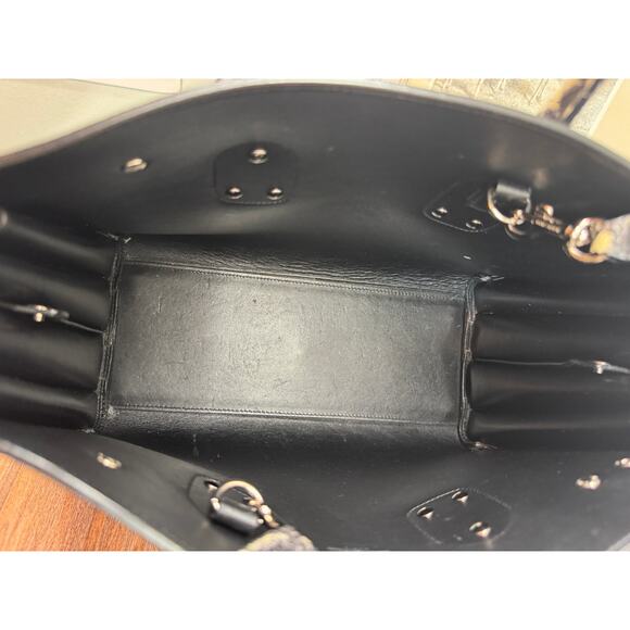 Saint Laurent Black & Snakeskin Sac de Jour Tote Bag - Excellent Condition - Picture 7 of 8